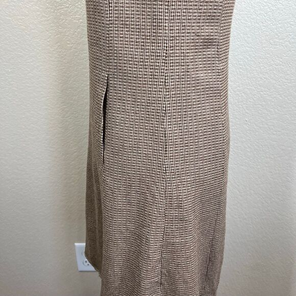 Theory JORA Dress Tan Brown Wool Sleeveless A-Line Fit & Flare size 2  pin up - Picture 9 of 16
